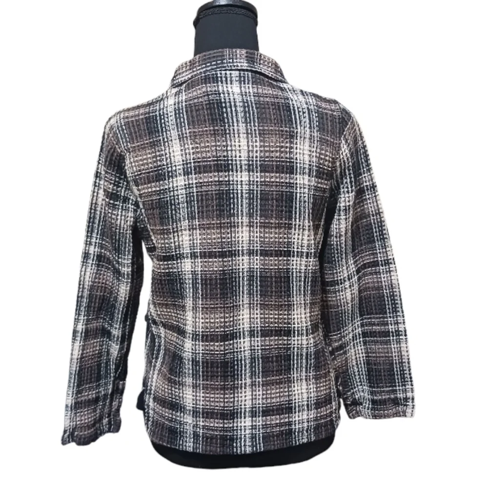 Vintage Ms. Lee Woven Plaid Shacket - Picture 3 of 7